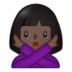 Woman Gesturing NO: Dark Skin Tone Emoji Copy Paste ― 🙅🏿‍♀ - samsung