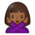 Woman Gesturing NO: Medium-dark Skin Tone Emoji Copy Paste ― 🙅🏾‍♀ - samsung