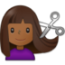 Woman Getting Haircut: Medium-dark Skin Tone Emoji Copy Paste ― 💇🏾‍♀ - samsung