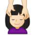 Woman Getting Massage: Light Skin Tone Emoji Copy Paste ― 💆🏻‍♀ - samsung