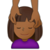 Woman Getting Massage: Medium-dark Skin Tone Emoji Copy Paste ― 💆🏾‍♀ - samsung