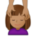 Woman Getting Massage: Medium Skin Tone Emoji Copy Paste ― 💆🏽‍♀ - samsung
