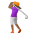 Woman Golfing: Medium-dark Skin Tone Emoji Copy Paste ― 🏌🏾‍♀ - samsung