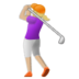 Woman Golfing: Medium-light Skin Tone Emoji Copy Paste ― 🏌🏼‍♀ - samsung