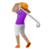 Woman Golfing: Medium Skin Tone Emoji Copy Paste ― 🏌🏽‍♀ - samsung