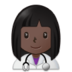 Woman Health Worker: Dark Skin Tone Emoji Copy Paste ― 👩🏿‍⚕ - samsung