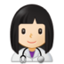 Woman Health Worker: Light Skin Tone Emoji Copy Paste ― 👩🏻‍⚕ - samsung