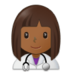 Woman Health Worker: Medium-dark Skin Tone Emoji Copy Paste ― 👩🏾‍⚕ - samsung