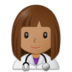 Woman Health Worker: Medium Skin Tone Emoji Copy Paste ― 👩🏽‍⚕ - samsung