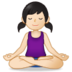 Woman In Lotus Position: Light Skin Tone Emoji Copy Paste ― 🧘🏻‍♀ - samsung