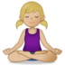 Woman In Lotus Position: Medium-light Skin Tone Emoji Copy Paste ― 🧘🏼‍♀ - samsung