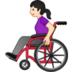 Woman In Manual Wheelchair: Light Skin Tone Emoji Copy Paste ― 👩🏻‍🦽 - samsung