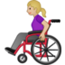 Woman In Manual Wheelchair: Medium-light Skin Tone Emoji Copy Paste ― 👩🏼‍🦽 - samsung