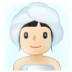 Woman In Steamy Room: Light Skin Tone Emoji Copy Paste ― 🧖🏻‍♀ - samsung