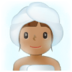 Woman In Steamy Room: Medium Skin Tone Emoji Copy Paste ― 🧖🏽‍♀ - samsung
