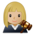 Woman Judge: Medium-light Skin Tone Emoji Copy Paste ― 👩🏼‍⚖ - samsung