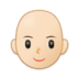 Woman: Light Skin Tone, Bald Emoji Copy Paste ― 👩🏻‍🦲 - samsung
