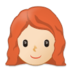 Woman: Light Skin Tone, Red Hair Emoji Copy Paste ― 👩🏻‍🦰 - samsung