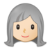 Woman: Light Skin Tone, White Hair Emoji Copy Paste ― 👩🏻‍🦳 - samsung