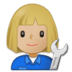 Woman Mechanic: Medium-light Skin Tone Emoji Copy Paste ― 👩🏼‍🔧 - samsung