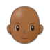 Woman: Medium-dark Skin Tone, Bald Emoji Copy Paste ― 👩🏾‍🦲 - samsung