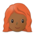 Woman: Medium-dark Skin Tone, Red Hair Emoji Copy Paste ― 👩🏾‍🦰 - samsung