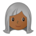 Woman: Medium-dark Skin Tone, White Hair Emoji Copy Paste ― 👩🏾‍🦳 - samsung