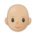 Woman: Medium-light Skin Tone, Bald Emoji Copy Paste ― 👩🏼‍🦲 - samsung