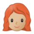 Woman: Medium-light Skin Tone, Red Hair Emoji Copy Paste ― 👩🏼‍🦰 - samsung