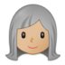 Woman: Medium-light Skin Tone, White Hair Emoji Copy Paste ― 👩🏼‍🦳 - samsung