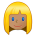 Woman: Medium Skin Tone, Blond Hair Emoji Copy Paste ― 👱🏽‍♀ - samsung