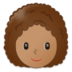 Woman: Medium Skin Tone, Curly Hair Emoji Copy Paste ― 👩🏽‍🦱 - samsung