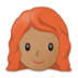 Woman: Medium Skin Tone, Red Hair Emoji Copy Paste ― 👩🏽‍🦰 - samsung