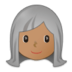 Woman: Medium Skin Tone, White Hair Emoji Copy Paste ― 👩🏽‍🦳 - samsung