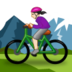 Woman Mountain Biking: Light Skin Tone Emoji Copy Paste ― 🚵🏻‍♀ - samsung