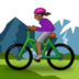 Woman Mountain Biking: Medium-dark Skin Tone Emoji Copy Paste ― 🚵🏾‍♀ - samsung