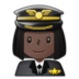 Woman Pilot: Dark Skin Tone Emoji Copy Paste ― 👩🏿‍✈ - samsung
