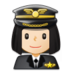 Woman Pilot: Light Skin Tone Emoji Copy Paste ― 👩🏻‍✈ - samsung