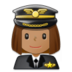 Woman Pilot: Medium Skin Tone Emoji Copy Paste ― 👩🏽‍✈ - samsung