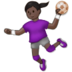 Woman Playing Handball: Dark Skin Tone Emoji Copy Paste ― 🤾🏿‍♀ - samsung