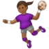 Woman Playing Handball: Medium-dark Skin Tone Emoji Copy Paste ― 🤾🏾‍♀ - samsung