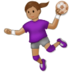 Woman Playing Handball: Medium Skin Tone Emoji Copy Paste ― 🤾🏽‍♀ - samsung
