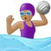 Woman Playing Water Polo: Medium Skin Tone Emoji Copy Paste ― 🤽🏽‍♀ - samsung