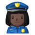 Woman Police Officer: Dark Skin Tone Emoji Copy Paste ― 👮🏿‍♀ - samsung