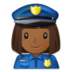 Woman Police Officer: Medium-dark Skin Tone Emoji Copy Paste ― 👮🏾‍♀ - samsung