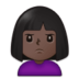 Woman Pouting: Dark Skin Tone Emoji Copy Paste ― 🙎🏿‍♀ - samsung
