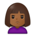 Woman Pouting: Medium-dark Skin Tone Emoji Copy Paste ― 🙎🏾‍♀ - samsung