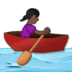 Woman Rowing Boat: Dark Skin Tone Emoji Copy Paste ― 🚣🏿‍♀ - samsung