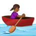 Woman Rowing Boat: Medium-dark Skin Tone Emoji Copy Paste ― 🚣🏾‍♀ - samsung