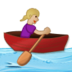 Woman Rowing Boat: Medium-light Skin Tone Emoji Copy Paste ― 🚣🏼‍♀ - samsung